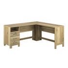 Sauder - La Collection Rosedale Ranch Bureau en L - Finition Timber Oak-Plateau solide et léger de 1,25 po pour une durabilité de long terme
