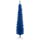 HOMCOM 7' Pencil Artificial Christmas Tree - Deep Blue-Artificial Christmas tree has a slim pencil style 