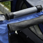 Aosom Pet Foldable Bicycle Wagon with Hitch - Blue-Anchor point for safety leash 