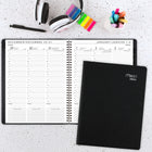 Mead - Cahier de rendez-vous hebdomadaire/mensuel Contempo 2026 - 10 7/8 po H x 8 1/4 po l - noir - bilingue-Pages d'informations speciales pour la prise de notes supplementaires et la gestion de projet