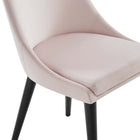 Modway Viscount Accent Performance Velvet Dining Chairs - Pink - 2 Pack-10