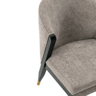 Manhattan Comfort - Lot de 2 chaises de salle à manger modernes Ola 54,5 cm en chenille, coloris pierre, avec assise rembourrée-Pieds arrière modernes uniques qui s’étendent jusqu’au cadre supérieur du dossier