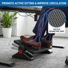 ShoppingAll - Repose-pieds ergonomique réglable en hauteur sous le bureau, pour bureau et télétravail, avec angles ajustables - noir-6