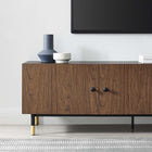 Modway Nexus 60" TV Stand - Black Walnut-Gold Accents