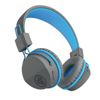 JLab Buddies Studio BT Wireless Kids Headphones, Grey/Blue-Safe volume control through vigorous testing and built-in volume regulators to ensure kids never rock out past 85db