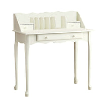 Monarch Specialties 3103 36" Computer Desk - Antique White Traditional-Traditional, French inspired 36 inch long secretary desk in a warm antique white wood finish with closed storage for a functional workspace.