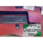 Ashley Productions - Smart Poly Tapis de souris pour ordinateur - 8" x 10" - Tout le monde est le bienvenu ici - en bois de hêtre - verdure - Paquet de 6-Ensemble de 6 tapis de souris en tissu antidérapant