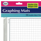 Didax Write-On/Wipe-Off Graphing Mats - Set of 10-Mats measure 9" x 12". Package of 10.