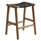 Modway - Saoirse Imitation cuir Tabouret de comptoir en bois - Noir noyer - Ensemble de 2-6