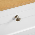 HOMCOM 31.5" L Storage Cabinet - White-Elevated base so it's easy to clean under and items stay dry if there's a spill