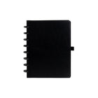 Cambridge Small Disc Office Notebook - 8.75" H x 6.67" W - Black-Includes 60 repostionable narrow ruled sheets that can be pulled out and relocated from one section to another