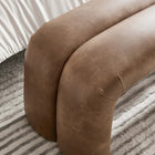 Modway Dax 50.5" Vegan Leather Upholstered Accent Bench - Brown-Solid Wood Frame