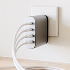 ALOGIC 100W Rapid Power 4-Port USB PD GaN Charger - Space Grey-Bottom USB-C Outputs up to 18W