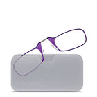ThinOptics Reader with Universal White Pod - 2.0 - Purple-Product includes the ThinOptics Reading Glasses & a handy keychain case to keep the flexible glasses safe and attached to you wherever you go