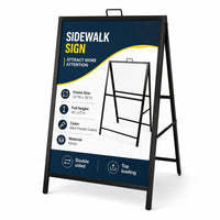 Futech Aframe013, support de signalisation de trottoir en A en métal, 24 "lx 36" H taille-Taille du cadre: 24 "L x 36" H,
Hauteur totale, poignée comprise: 40 "H