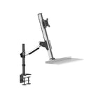 ShoppingAll - Convertisseur de bureau assis-debout réglable en hauteur avec rehausseur de moniteur – 25 po – Blanc-vision ergonomique, à votre façon – le support vesa (75×75 et 100×100) accepte un écran avec inclinaison, pivot et rotation pour placer l’image à la hauteur des yeux