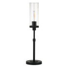 Hudson&Canal - Lampe de table Frieda de 68 cm de haut avec abat-jour en verre - Bronze noirci/grainé-Design industriel pour votre salon, votre espace de travail ou votre table de chevet