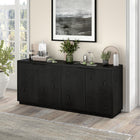 Hudson&Canal Mansfield 68"W Buffet Table - Black Grain-Features easy assembly