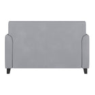 Causeuse de la série HERCULES Diplomat en cuir gris (BT-827-2-GY-GG)-Accoudoirs évasés