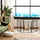 PawHut 6-Panel Foldable Dog Playpen with Door & Strap - 24" H-Made from rust-resistant steel for durability