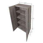 Manhattan Comfort Hopkins 29.61" Modern 4-Shelf Storage Closet - Grey-Includes 4 Wide Shelves with Adjustable Features