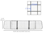 PawHut 36"-60" Adjustable Vehicle Safety Guard Dog Car Barrier-Will keep your pets contained without damaging the vehicle's interior 