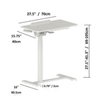Uplite - Bureau Mobile Réglable en Hauteur avec Plateau Inclinable-ESPACE DE TRAVAIL CONFORTABLE - Le plateau ergonomique (70 x 40 cm) s'adapte à presque toutes les tailles d'ordinateurs portables ou de tablettes. D'un blanc éclatant, le plateau est résistant aux éclaboussures et facile à nettoyer. 