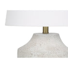 Monarch Specialties 20" H Table Lamp - Cream Concrete / Ivory / Cream Shade-Assembled dimensions: 14 in. L x 14 in. W x 20 in. H. base: 9.75 in. L x 9.75 in. W x 9.5 in. H. shade: 14 in. L x 14 in. W x 9 in. H