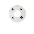 Eddie's Ring Divider - S - White/Black - 100 Pack-White plastic with black text