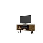 Manhattan Comfort Liberty MDP and MDF 53.14"W TV Stand, Rustic Brown (200AMC9)-Free Standing TV Stand for Living Room and Bedroom use.