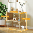 PawHut - Cage en Bois pour Hamster - 28 po L - Bois Naturel-Panneaux transparents en PET pour observer facilement les activités quotidiennes