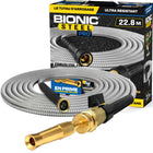 Bionic Steel Pro Metal Heavy Duty Garden Hose with Sprayer Nozzle - 75'-Provides 75' of reach for watering gardens, washing vehicles, and cleaning decks, patios, and driveways