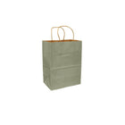Eddie's - Sac à provisions en papier kraft 100 % recyclé - 8" x 4-3/4" x 10-1/4" - Étain argenté - Paquet de 100-8" x 4-3/4" x 10-1/4"