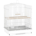 PawHut 23" H Small Bird Cage with Handle - White-Bird enclosure with ample space for small birds such as finches and budgies 