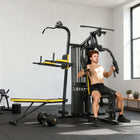 Soozier - Système de gym à domicile tout‑en‑un-Construit avec des tubes en acier de qualité professionnelle, supportant jusqu'à 264 lb pour une sécurité accrue