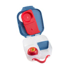 b.box Mini Lunchbox - Blue Blaze-Removable slide and glide divider allows you to adjust compartment size