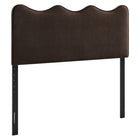 Modway - Athena Velours de performance résistant aux taches Tête de lit King Size, Marron chocolat-Velours de performance résistant aux taches