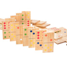 Triumph - Ensemble Dominos En Bois De Pin 28 Pcs Pelouse -CODÉ PAR COULEUR — Les dominos ont une finition vernie et des pointes codées par couleur
