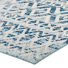 Modway - Reflect Treillis marocains Tamako Diamond et Chevron Tapis intérieur / extérieur de 5 pi l x 8 pi L - Ivoire et bleu-8