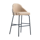 Manhattan Comfort - Gracie tabouret de bar moderne en similicuir 22" - beige et noir - lot de 3-Poids maximal : 275 lb Chaque