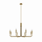 Modway Rekindle 8-Light Chandelier - Satin Brass-8-Light Chandelier
