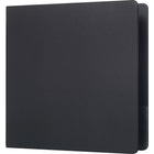 Staples® – Reliure standard avec porte-étiquette et anneaux en D, 2 po, noir-Les anneaux en D sont dotés d'une plus grande capacité de feuilles que les anneaux ronds de la même grandeur