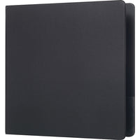Staples® – Reliure standard avec porte-étiquette et anneaux en D, 2 po, noir-Les anneaux en D sont dotés d'une plus grande capacité de feuilles que les anneaux ronds de la même grandeur