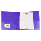 JAM Paper - Classeur en plastique de 5 cm - classeur à 3 anneaux violet-Ce porte-documents est un incontournable pour tous vos projets, devoirs, mémos, travaux scolaires et tout autre document important qui doit être conservé en sécurité.