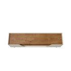 Manhattan Comfort Marcus 62.99" Mid-Century Modern TV Stand - Off White and Nature-Frame Made of High Quality MDF with Painted Finish. Legs Made of Solid Pine Wood for Fashion and Durability