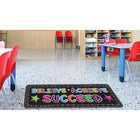 Ashley Productions The Original Fun Mat Mat Runner - 15.5" x 47" - Believe - Achieve - Succeed - Chalk Loops-Slip-Resistant and Durable: Heavy-duty rubber backing ensures safety and durability, perfect for high-traffic areas.