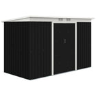 Outsunny - Abri de jardin en métal 9' x 4' avec porte coulissante-Conception spacieuse pour le stockage des outils extérieurs, de l'équipement et du matériel de jardinage