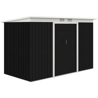 Outsunny - Abri de jardin en métal 9' x 4' avec porte coulissante-Conception spacieuse pour le stockage des outils extérieurs, de l'équipement et du matériel de jardinage
