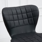 HOMCOM Adjustable Swivel PU Leather Bar Stools - Black - 2 Pack-Heavy-duty metal base helps keep its balance, and rubber pads prevent slipping
