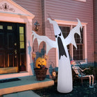 HOMCOM 6' Lit Inflatable Skinny Ghost Halloween Decoration-Includes five ground stakes, two drawstrings and a sandbag to help keep it anchored on windy nights 